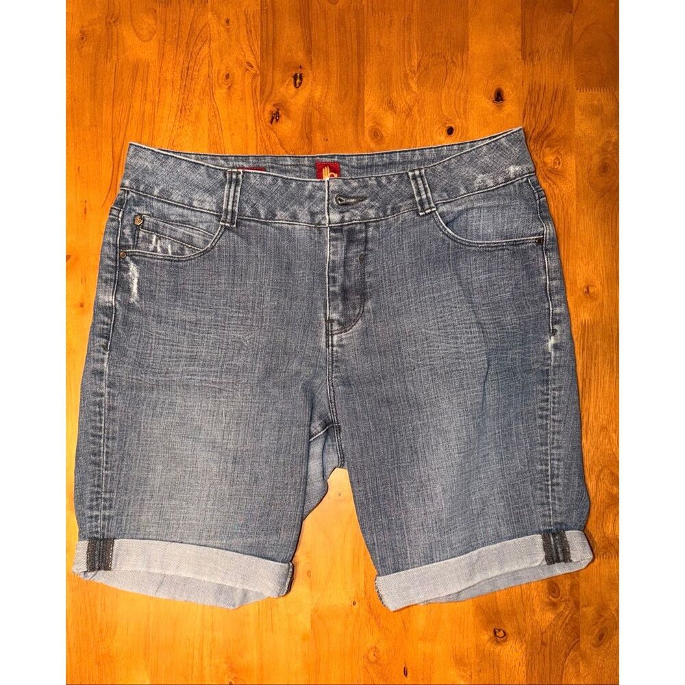 Vintage Sassoon‎  Hustle Jean Shorts Cuffed Decorative Design Size 10